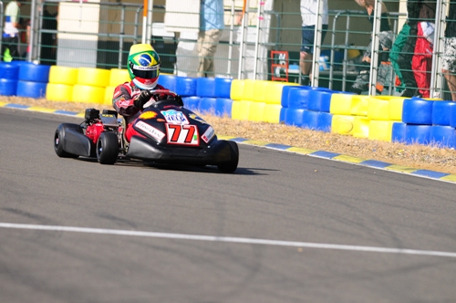 Senna Koolen op weg naar de pole position in de 20e 24 uur van Le Mans voor Prokarts